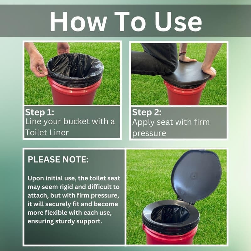 Portable Honey Bucket Toilet Seat for Camping & Emergencies