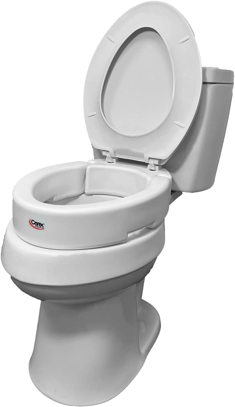 Carex Raised Toilet Seat Riser for Increased Height