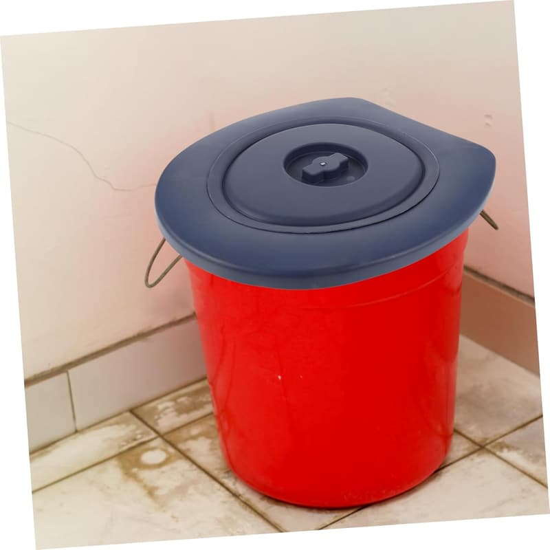 Portable Camping Toilet Seat with Lid - Comfortable for Elderly