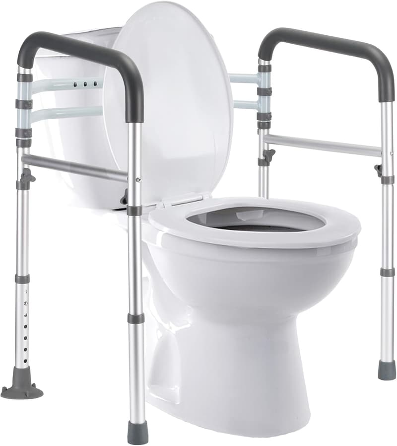 Adjustable Toilet Safety Rails for Seniors & Disabled, FSA/HSA Eligible