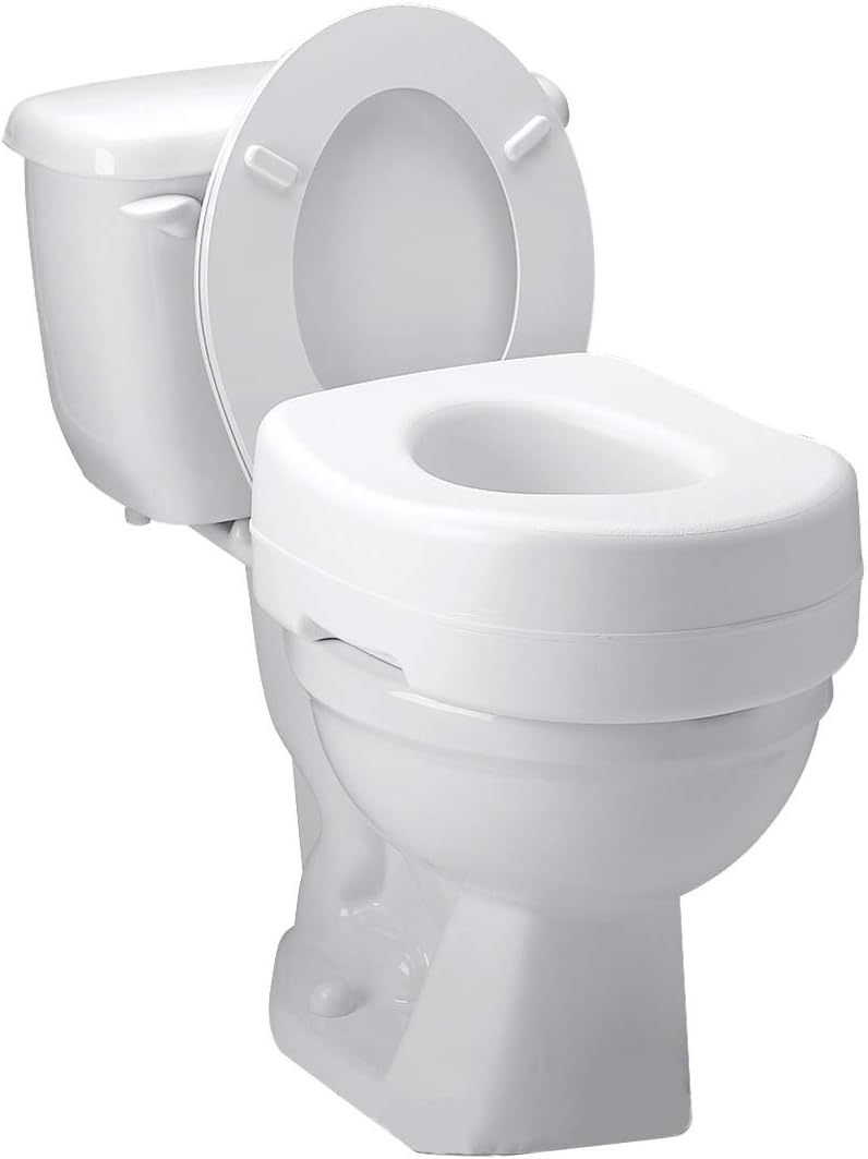 Elevated Toilet Seat Riser - 5.5 Inch Height, 300 lb Capacity
