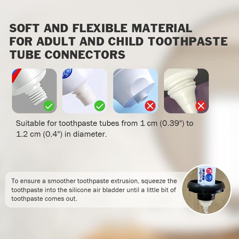 Automatic Toothpaste Dispenser for Kids & Adults - White