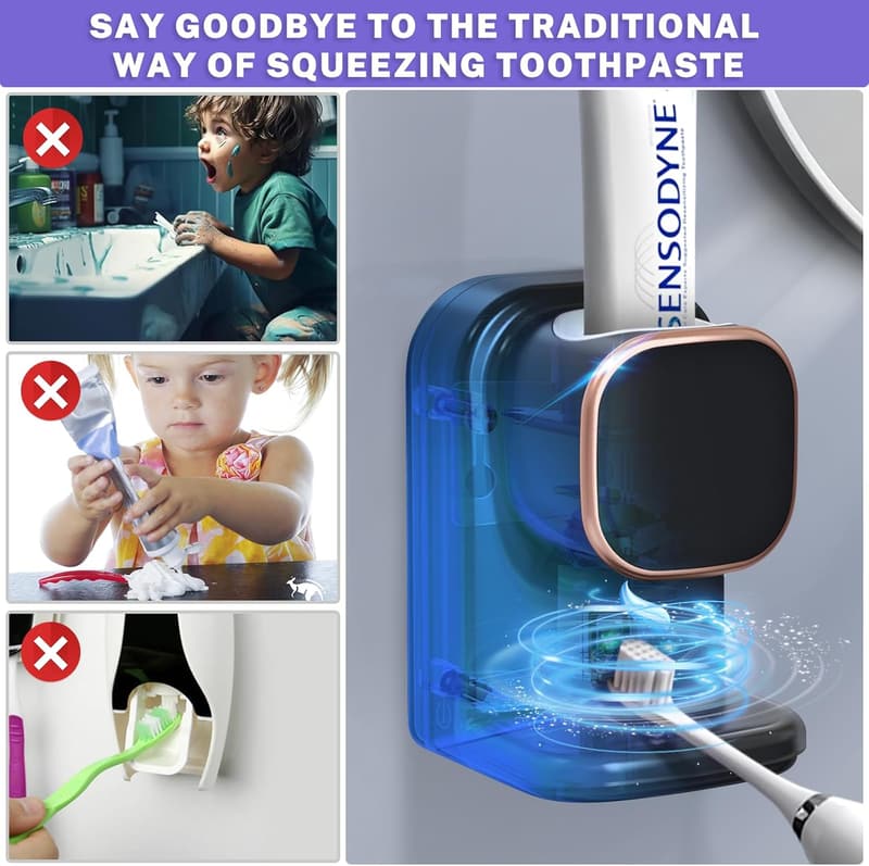 Wall Mounted Electric Toothpaste Dispenser for Kids & Adults
