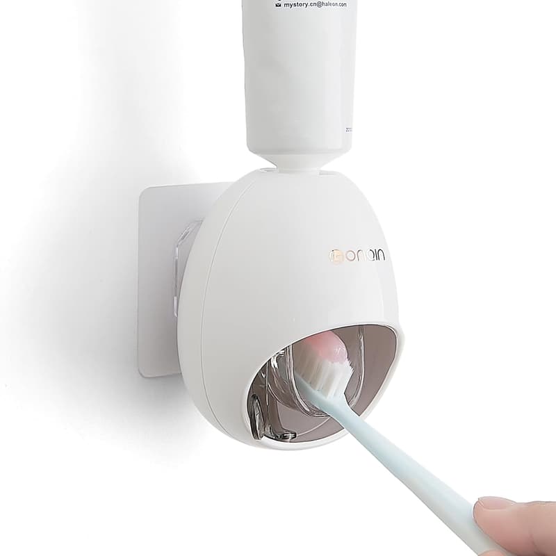Automatic Wall-Mounted Toothpaste Dispenser for Kids (Grey)