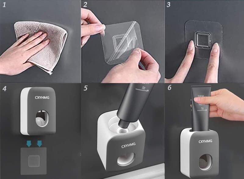 Kids' Automatic Toothpaste Dispenser & Squeezer Set, Wall-Mounted