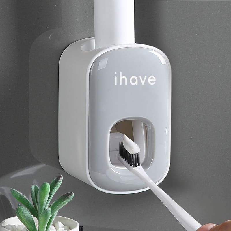 Automatic Wall-Mounted Toothpaste Dispenser (Grey)