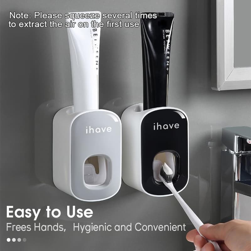 Automatic Wall-Mounted Toothpaste Dispenser (Grey)