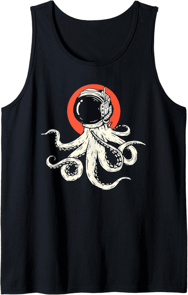 Funny Octopus Alien UFO Men's Tank Top