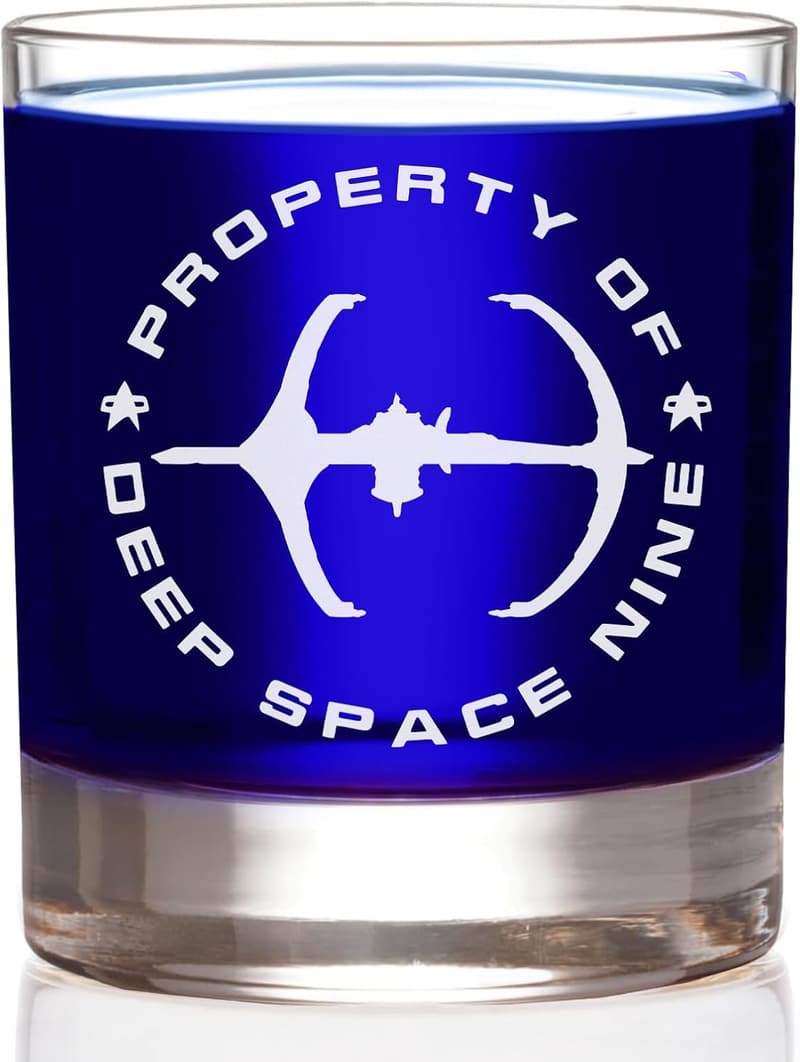 Star Trek Deep Space Nine Etched Whiskey Glass - 11oz Collectible