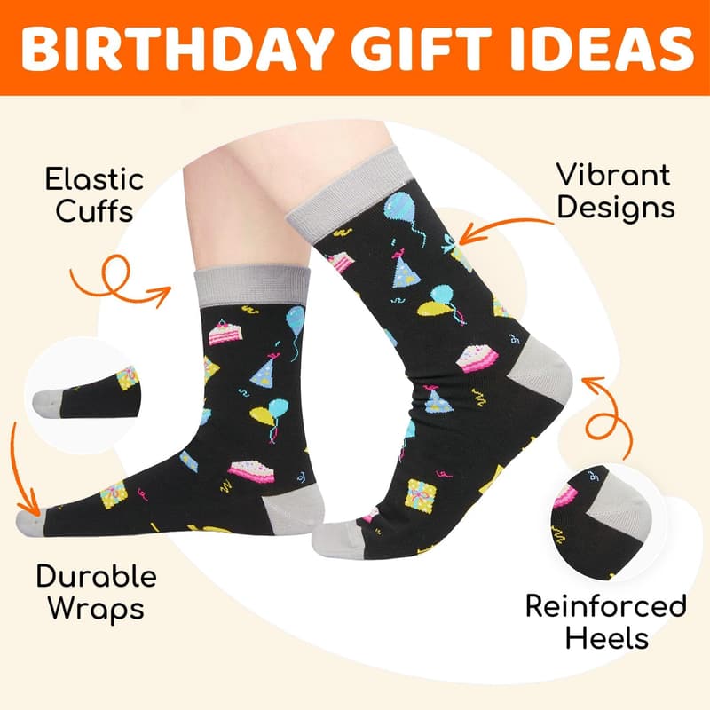 Birthday Gift Socks for Men & Women with Greeting Card