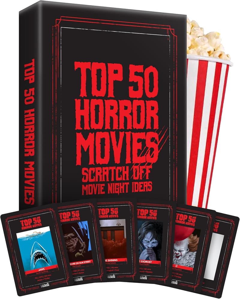 Horror Movie Night Scratch Off Cards - Gifts for Horror Fans
