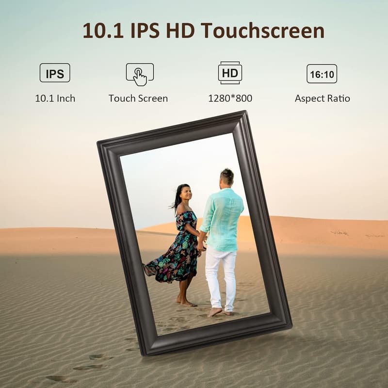 10.1 Inch WiFi Digital Photo Frame with 16GB Memory