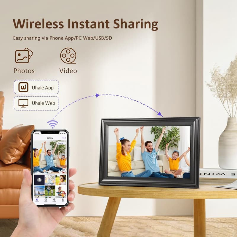 10.1 Inch WiFi Digital Photo Frame with 16GB Memory
