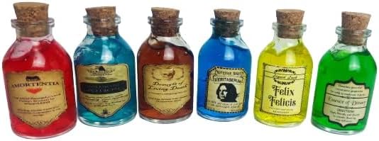 Halloween Handmade Magic Potion Set - 6 Collectible Vials
