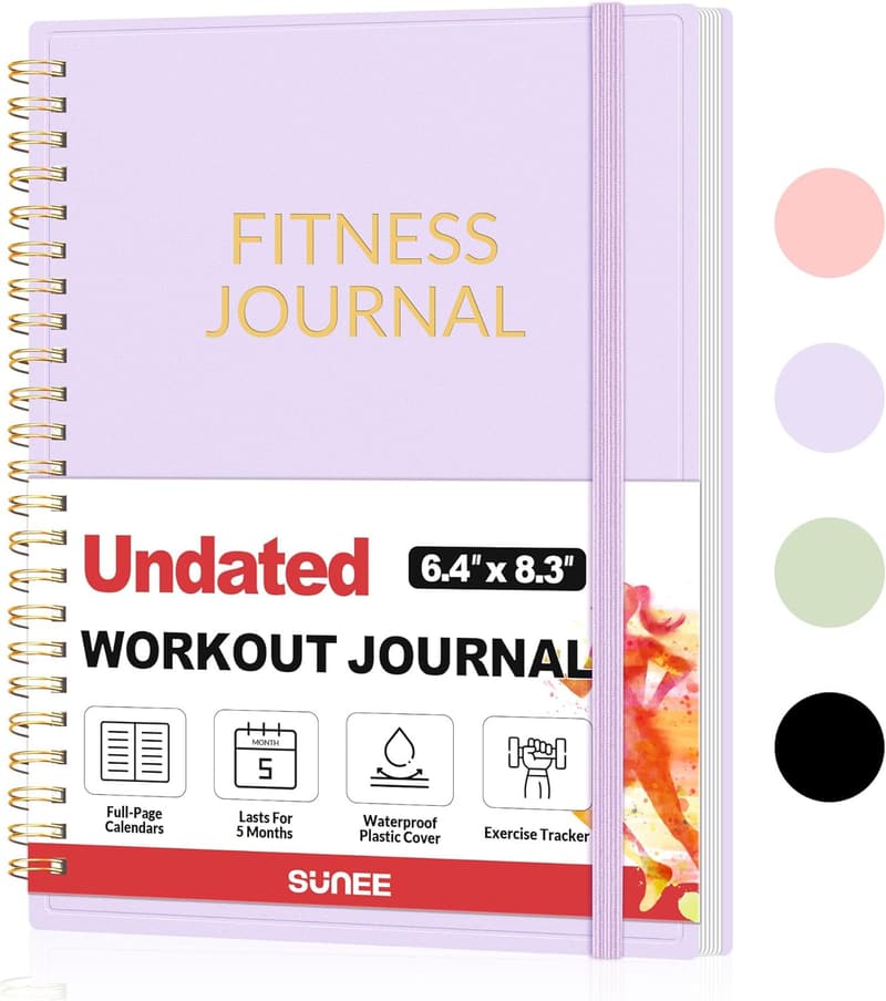 Fitness Journal Planner for Women & Men - A5 Workout Log Book