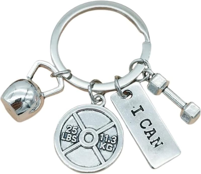 Fitness Motivation Keychain for Gym Lovers and Weightlifters