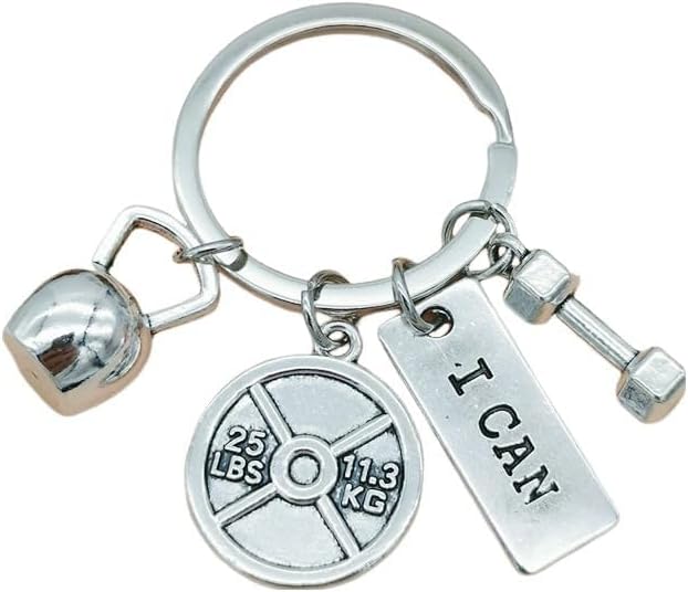 Fitness Motivation Keychain for Gym Lovers and Weightlifters