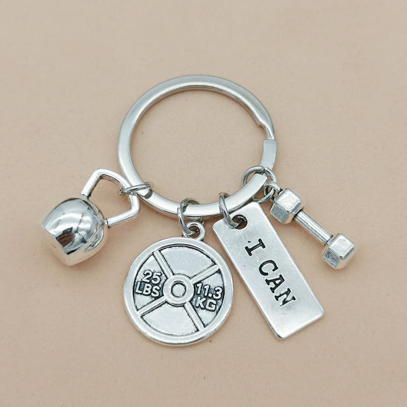 Fitness Motivation Keychain for Gym Lovers and Weightlifters