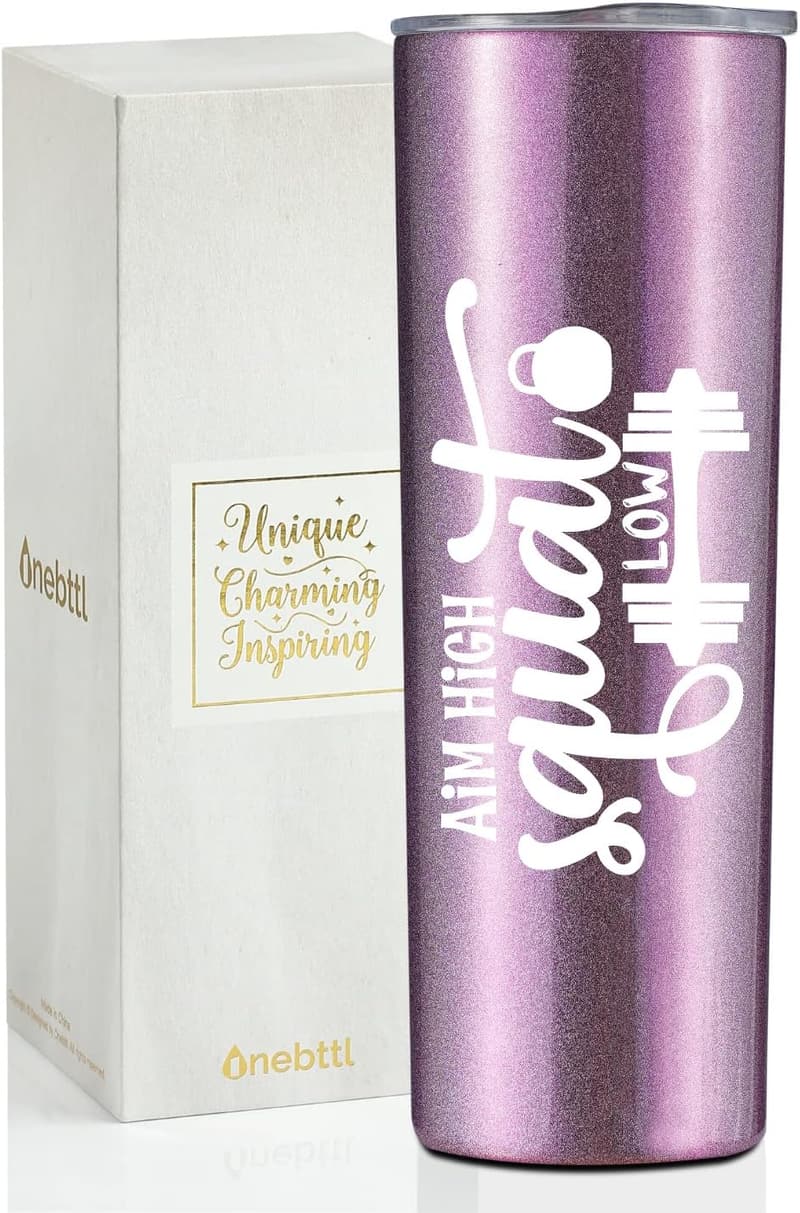 20oz Stainless Steel Tumbler - Fit & Fabulous Gym Gift for Women