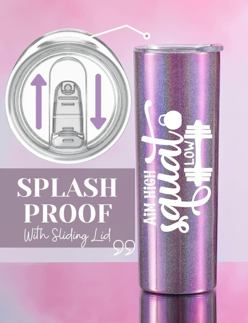 20oz Stainless Steel Tumbler - Fit & Fabulous Gym Gift for Women