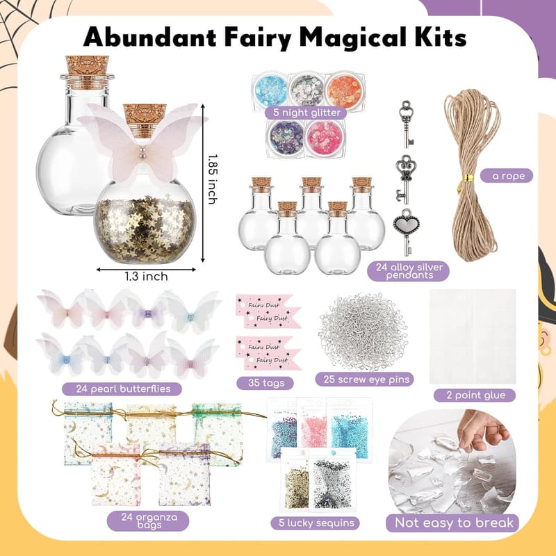 Fairy Theme Birthday Magic Potion Kit with 24 Bottles
