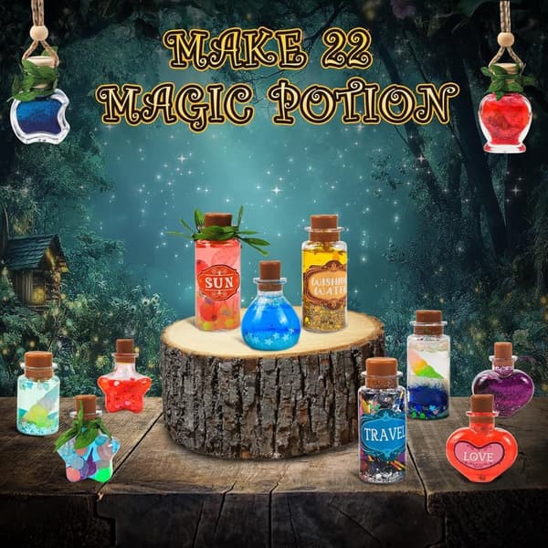 Magic Potion Craft Kit for Kids - 22 Fairy Bottles Set