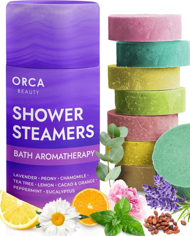 Aromatherapy Shower Steamers - Relaxation Gift Set for Him & Her (8PC)