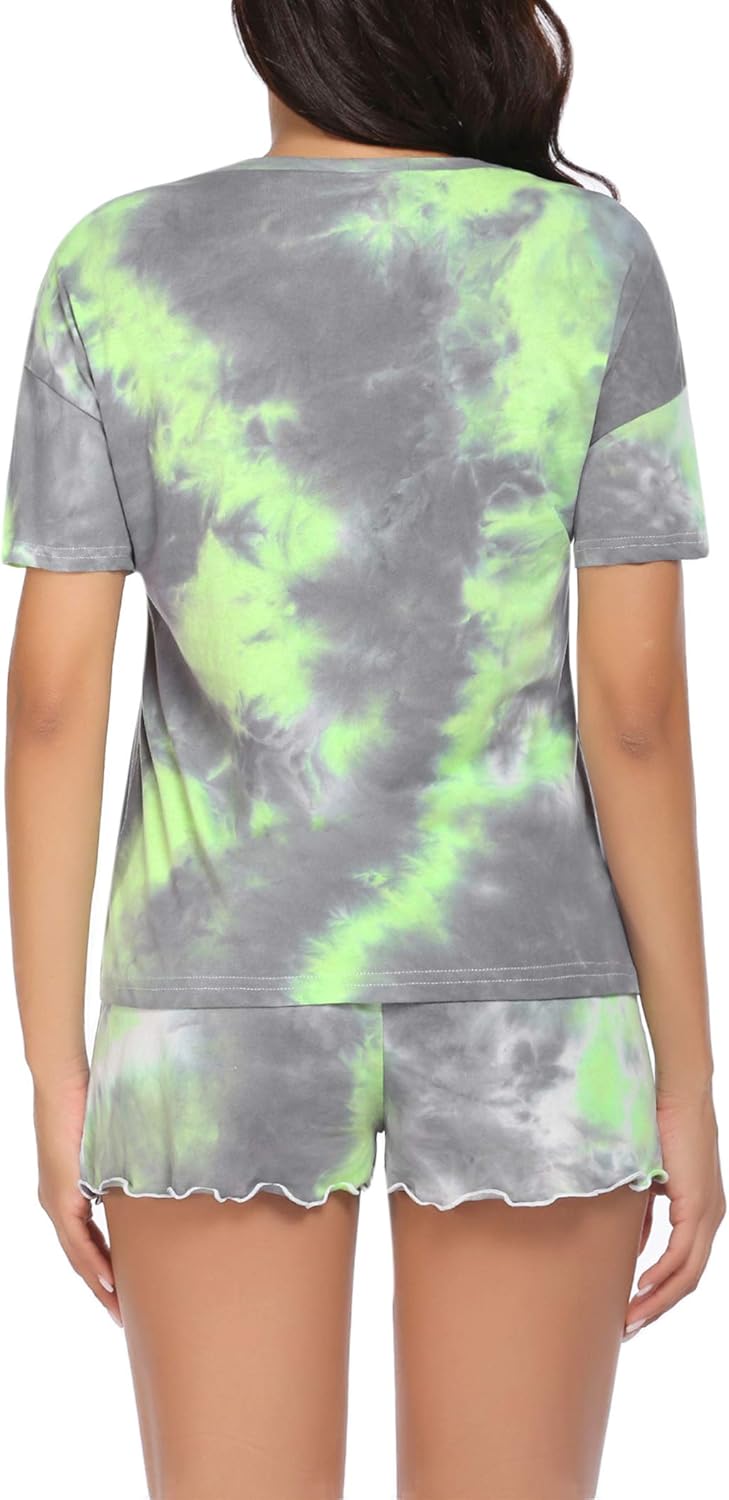 Women's Tie Dye Pajama Set - 2 Piece Loungewear