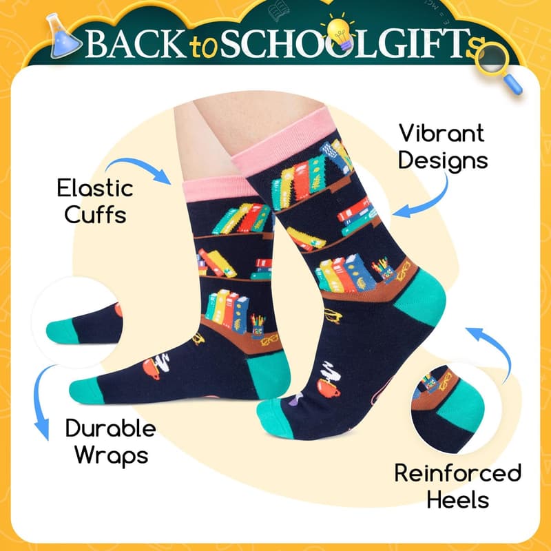 Book Lover Socks for Writers & Authors - Gift for Men & Women