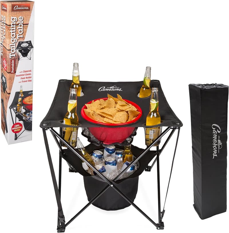 Tailgating Table with Cooler & Basket - Father's Day Gift