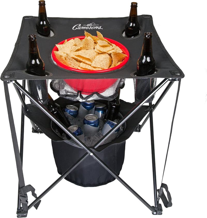 Tailgating Table with Cooler & Basket - Father's Day Gift