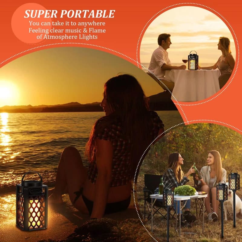 Waterproof Bluetooth Flame Speaker for Outdoor Decor