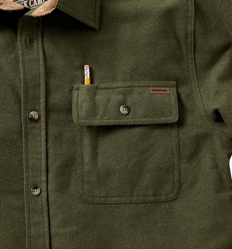 Men's Buck Camp Flannel Shirt with Corduroy Cuffs