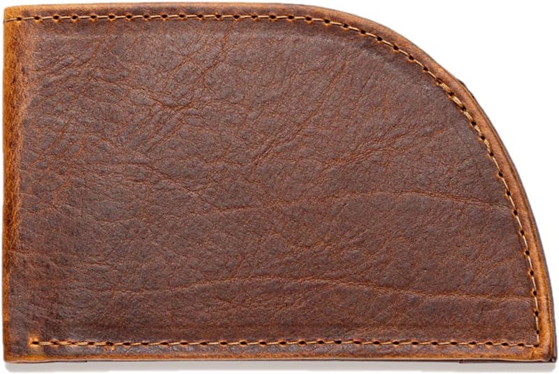 Men's Brown Bison Leather RFID Wallet - Classic Bifold Design