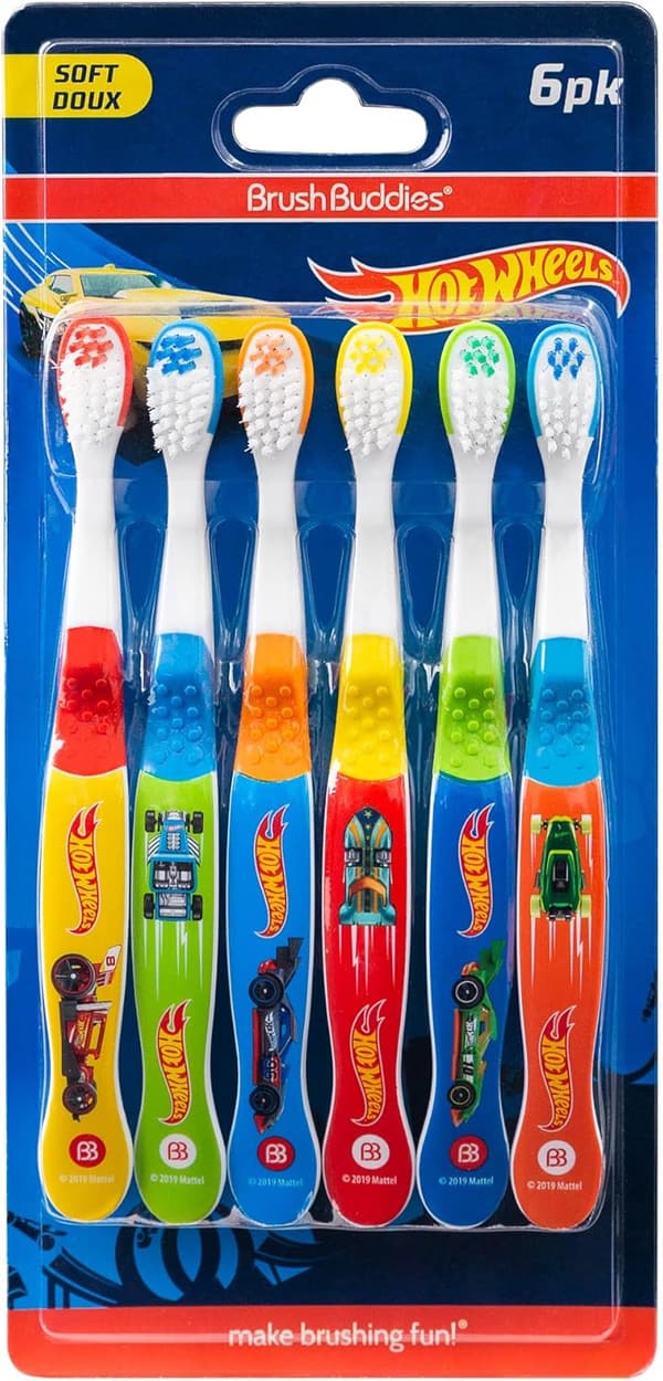 Kids' Toothbrush Pack with Soft Bristles - 6PK for Ages 2-4