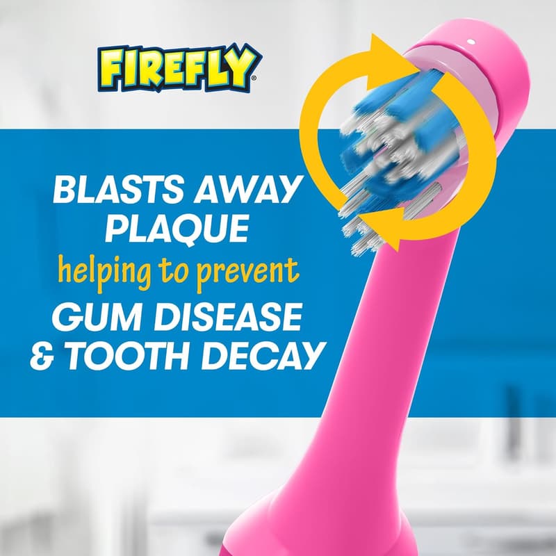 Firefly Antibacterial Barbie Toothbrush for Kids, Soft Bristles