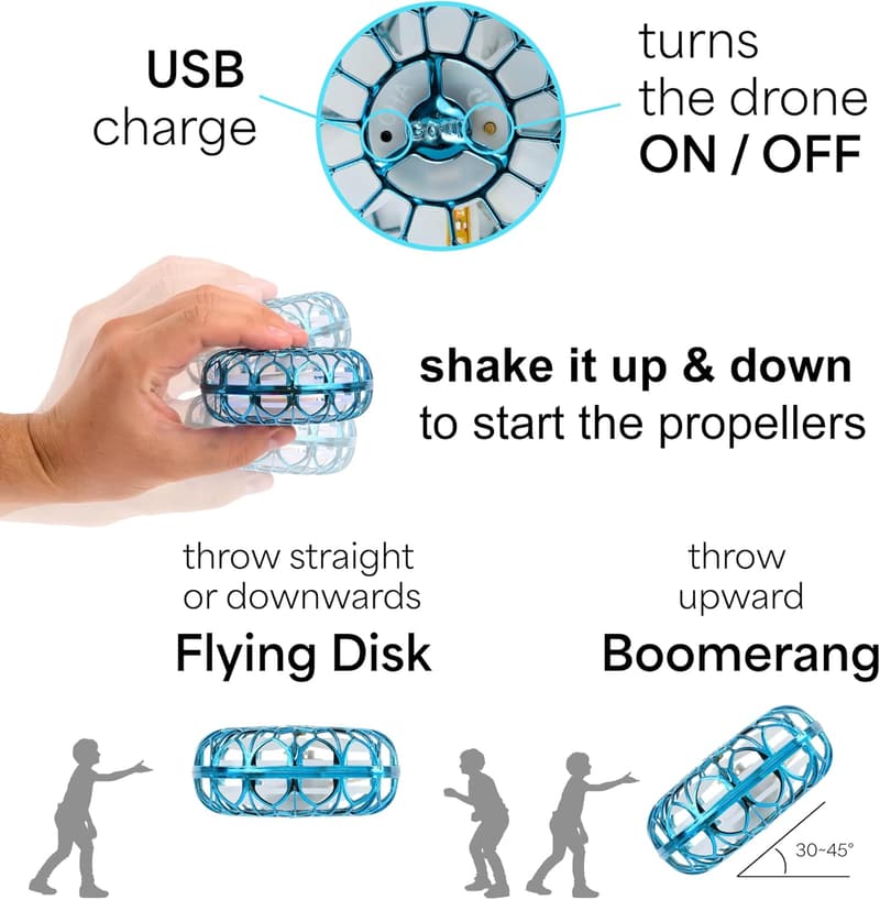 Easter Gift: NUTTY TOYS Interactive Light-Up Drone Boomerang