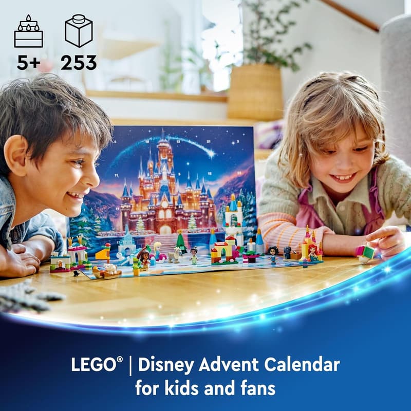 Disney LEGO Advent Calendar 2024 for Kids - Mini Builds & 8 Minifigures