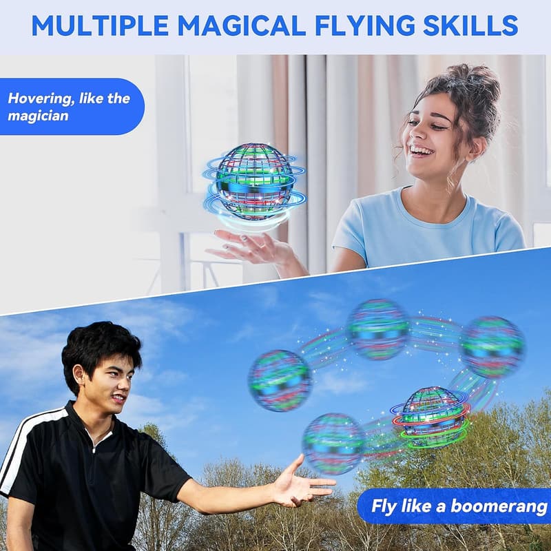 AI Flying Orb Toy - Cosmic Boomerang Hover Ball for Kids