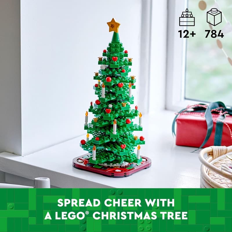 LEGO Christmas Tree Building Set for Ages 12+ - Tabletop Decor
