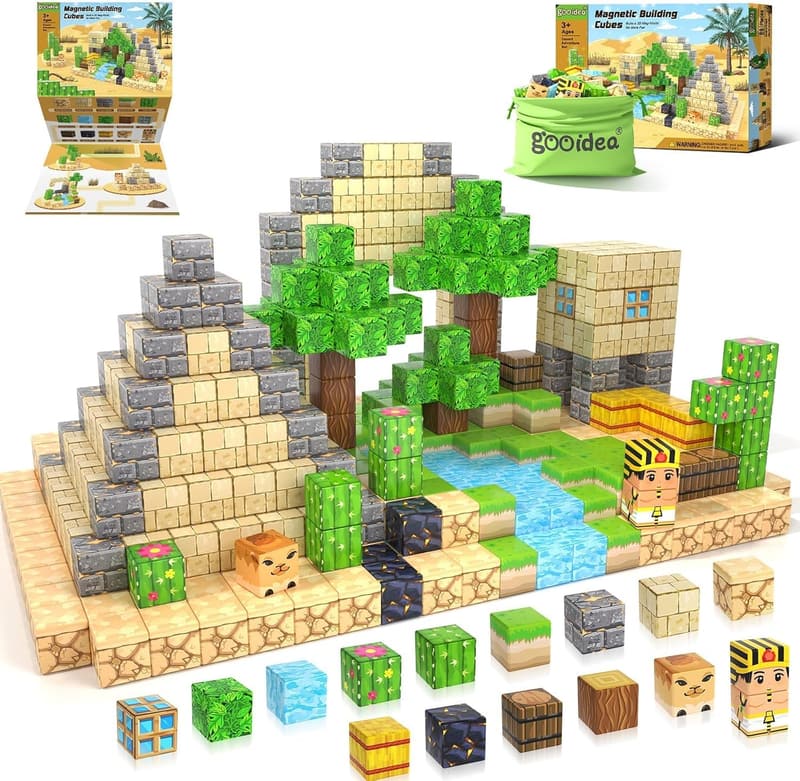 Magnetic Building Blocks Set for Kids, 1