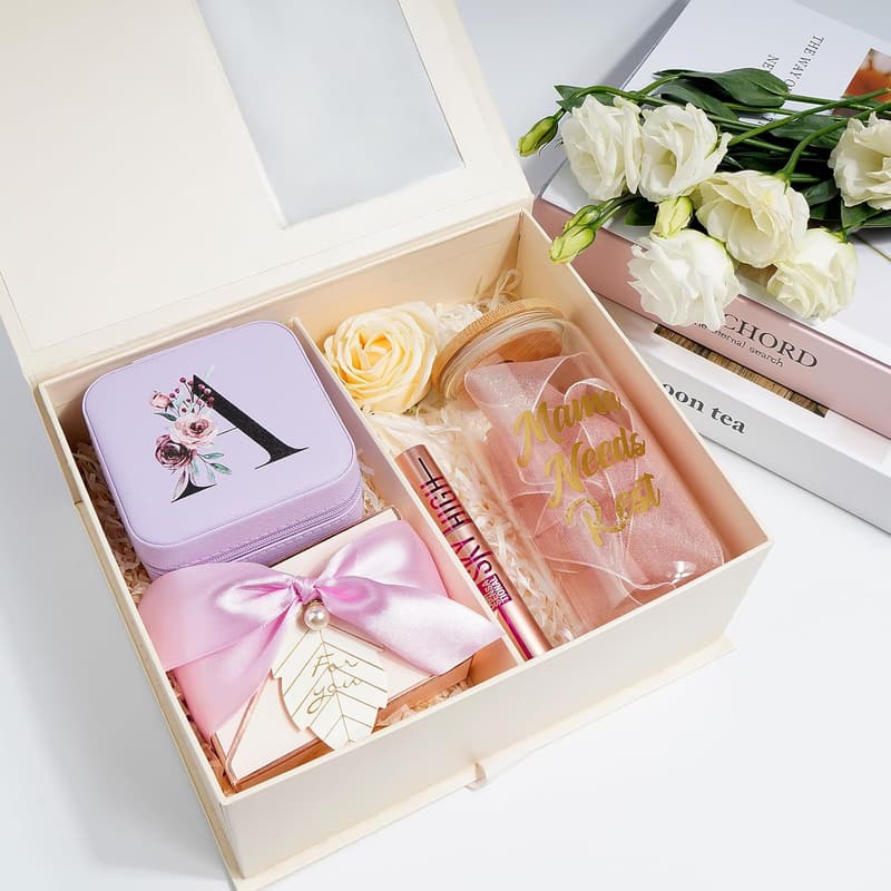 Travel Jewelry Box for Women - Personalized Initial A-Z Case