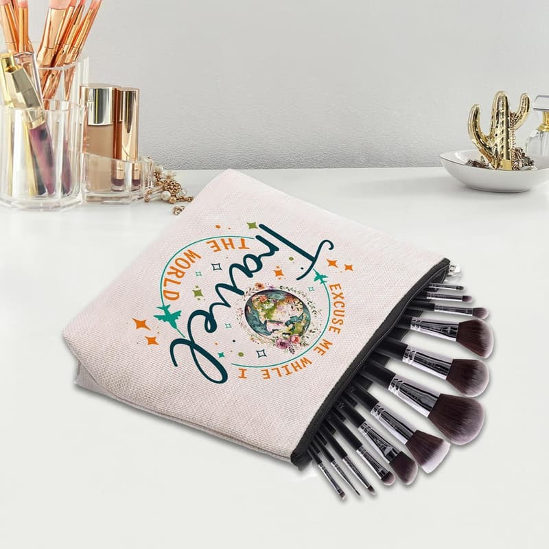 Cosmetic Bag for Women - Ideal Travel Gift for Weekend Trips
