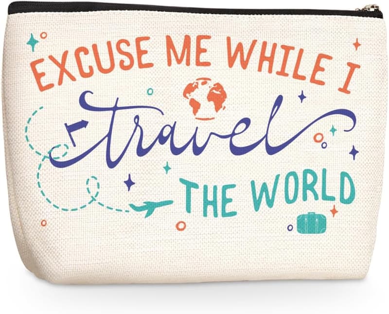 Travel Makeup Bag for Women - Fun Gift for Travelers