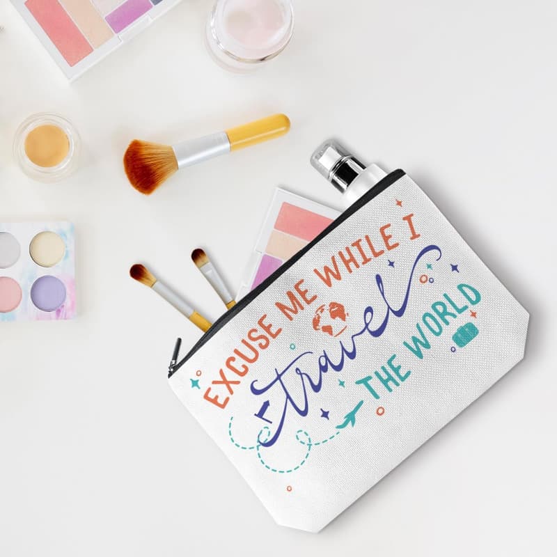 Travel Makeup Bag for Women - Fun Gift for Travelers