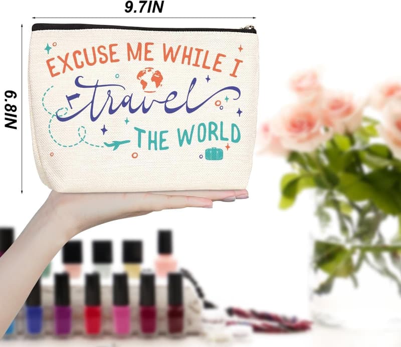 Travel Makeup Bag for Women - Fun Gift for Travelers
