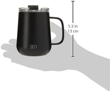 Midnight Black Insulated Travel Coffee Mug - 12oz