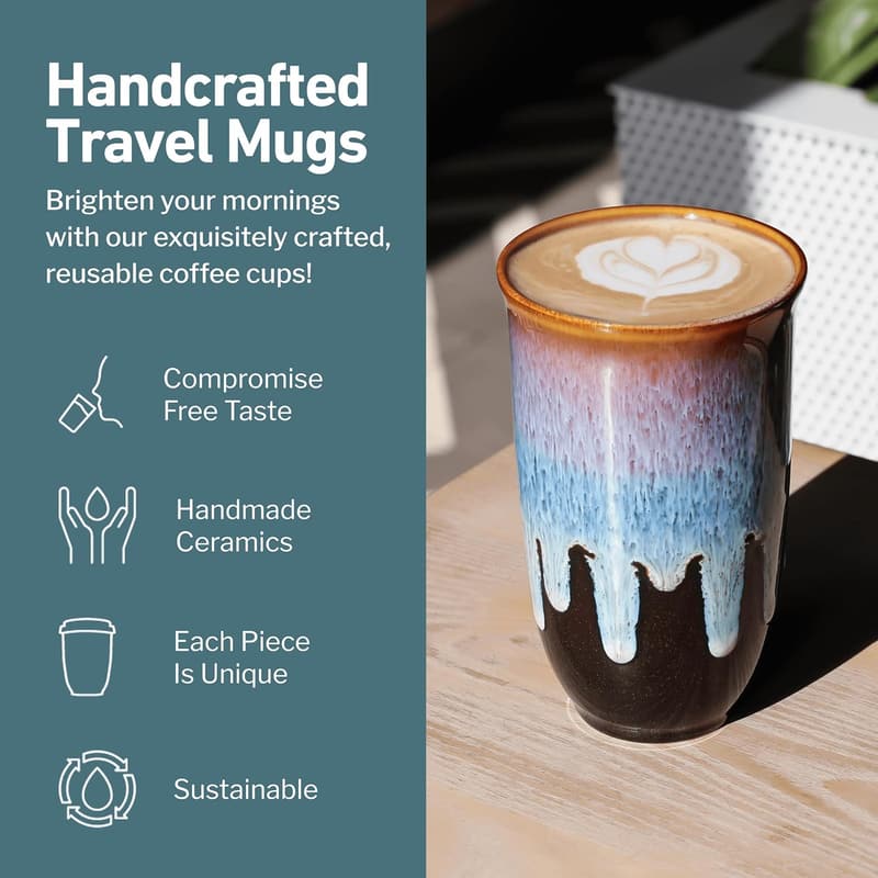 Travel Coffee Tumbler - 16oz Microwave & Dishwasher Safe