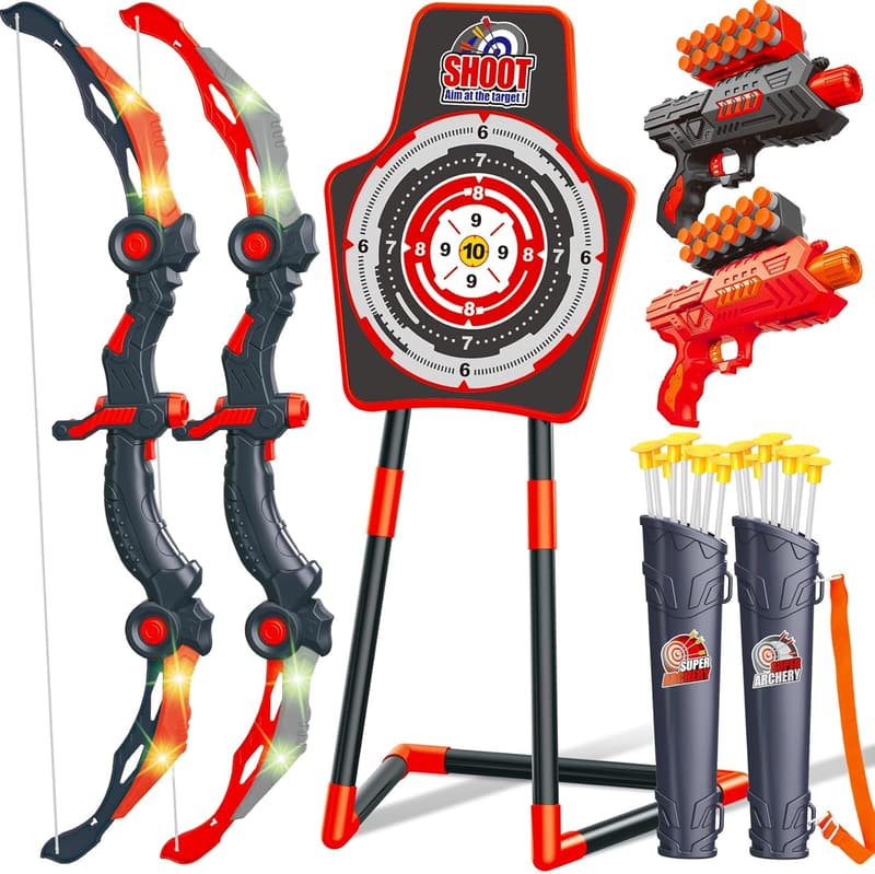 Kids' Birthday Bow and Arrow Set - LED Light Up, 2 Pack