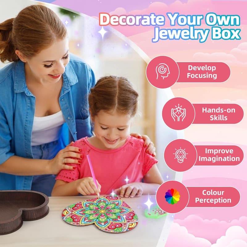 Diamond Painting Kit for Kids - Craft Activity for Girls 8-12